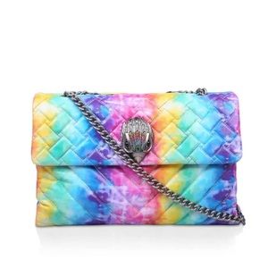 Kurt Geiger XXL Kensington Rainbow Tie Dye Shoulder Bag NWT Chain Strap Eagle